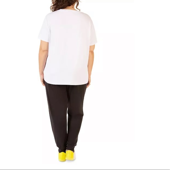 Black Tape Draped Jogger Pants in Black - Picture 5 of 16